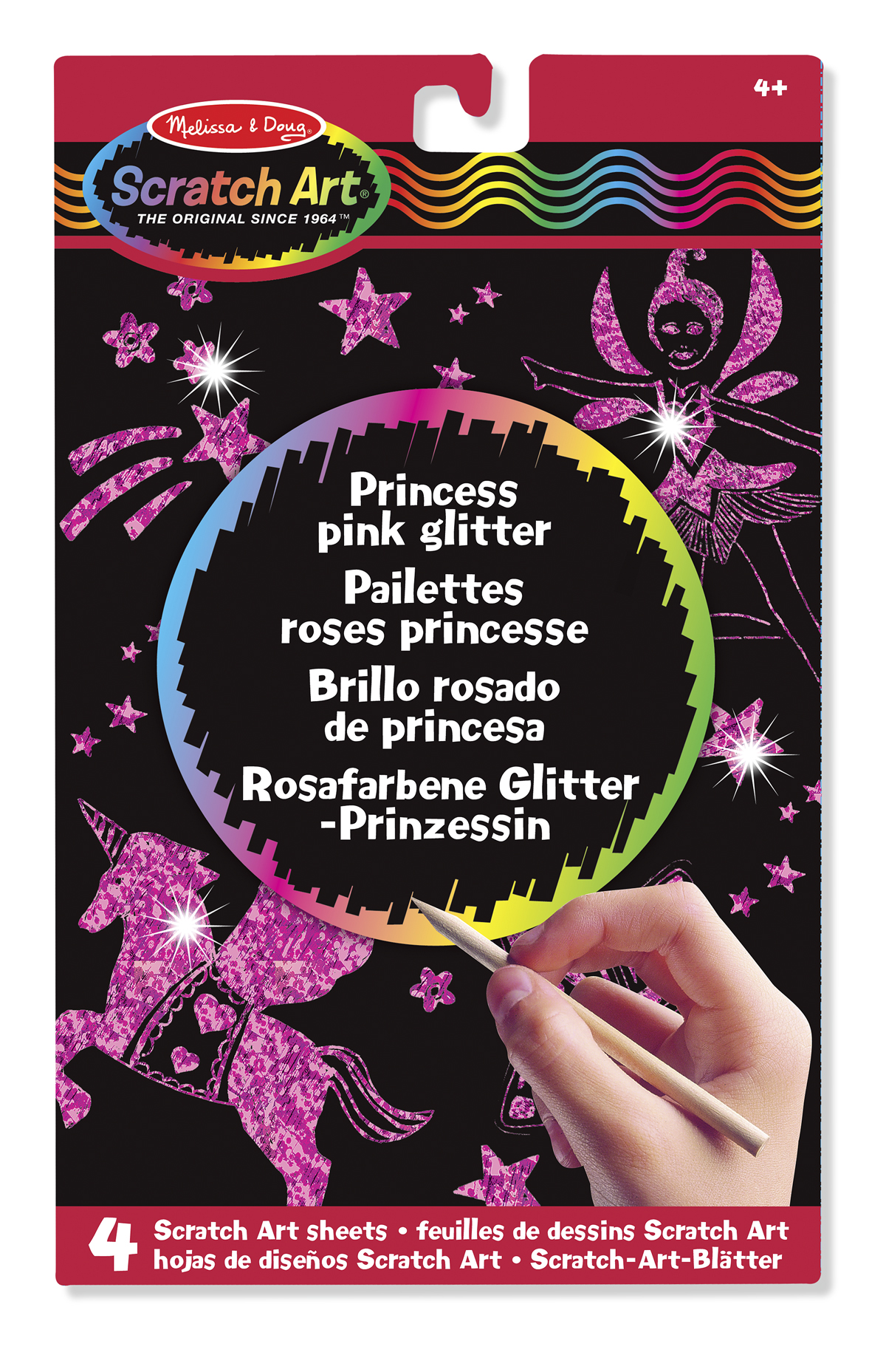 Scratch Art Pink Glitter