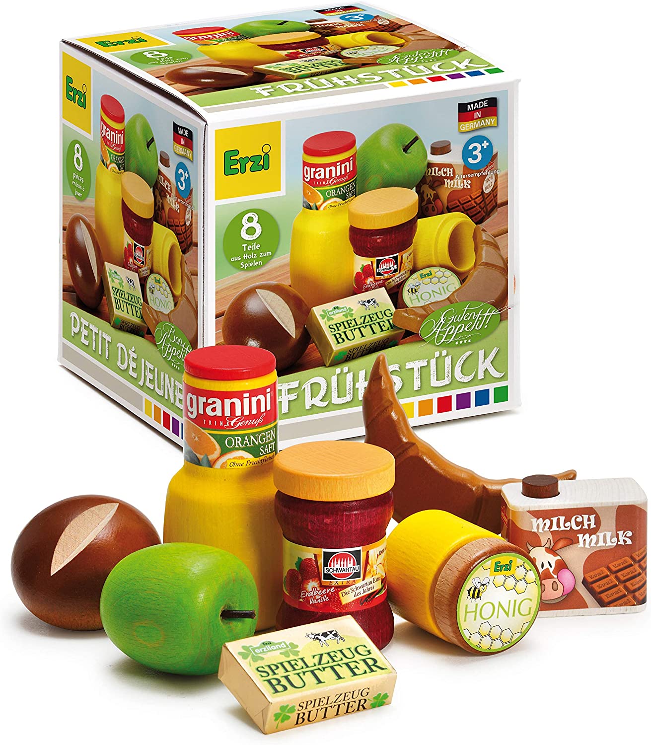 ERZI Frühstück aus Holz, 8-tlg.