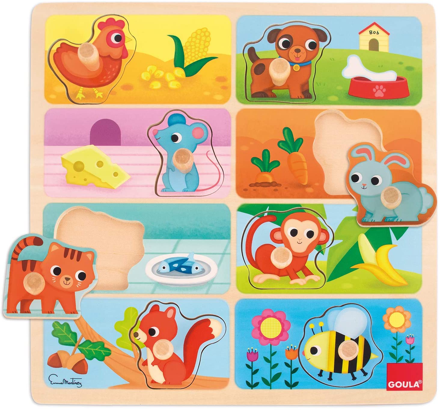 Knopfpuzzle Lieblingsessen, 8 teilig