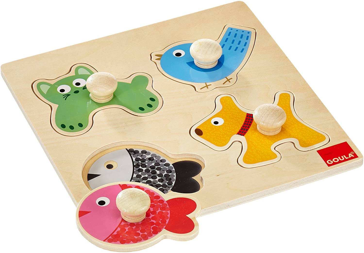 Knopfpuzzle Haustiere 4-tlg