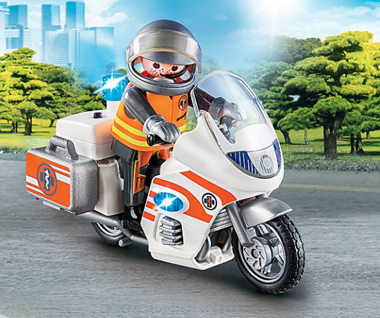Playmobil - Notarzt-Motorrad mit Blinklicht