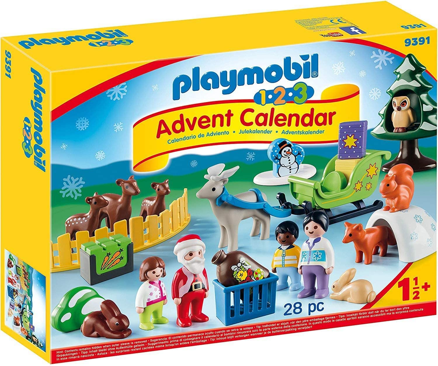 PLAYMOBIL 1-2-3 Adventskalender, Waldweihnacht der Tiere