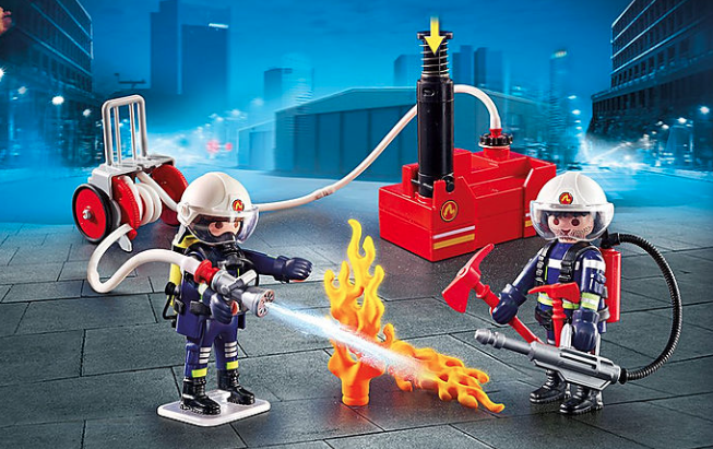 Playmobil City Action - Feuerwehrmänner mit Löschpumpe