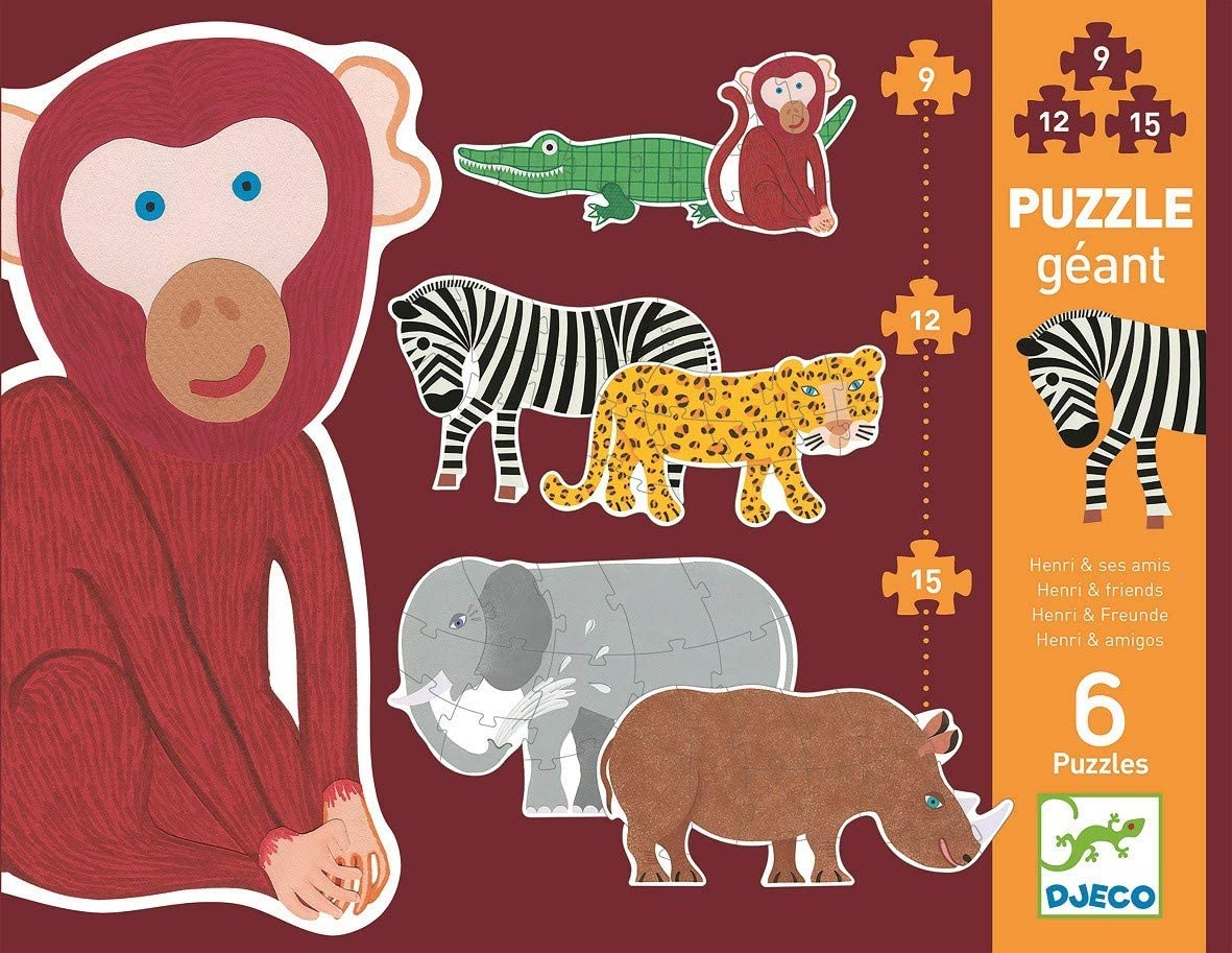 Djeco Puzzle Henri & Friends 9-12-15