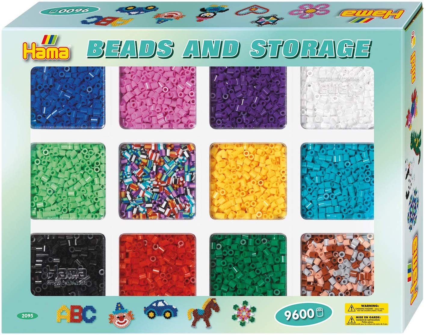 Hama Bügelperlen Midi, ca. 9600 Stück in Sortierbox